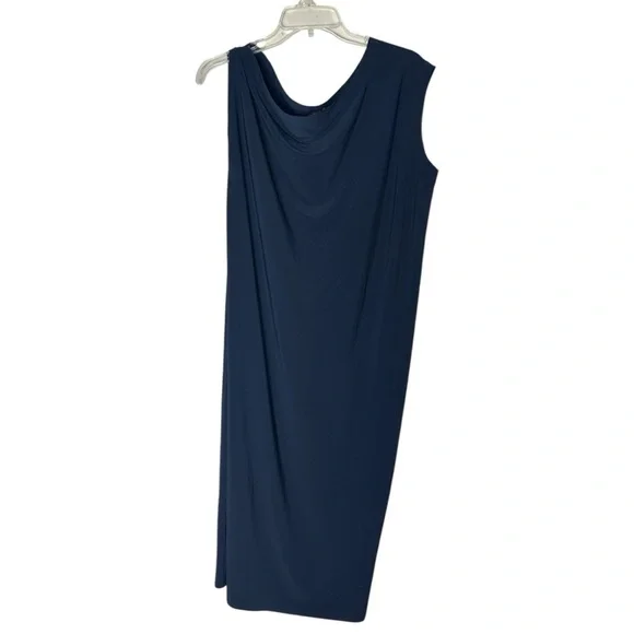 Norma Kamali Drop Shoulder Dress Midnight Blue Medium - Picture 2 of 11